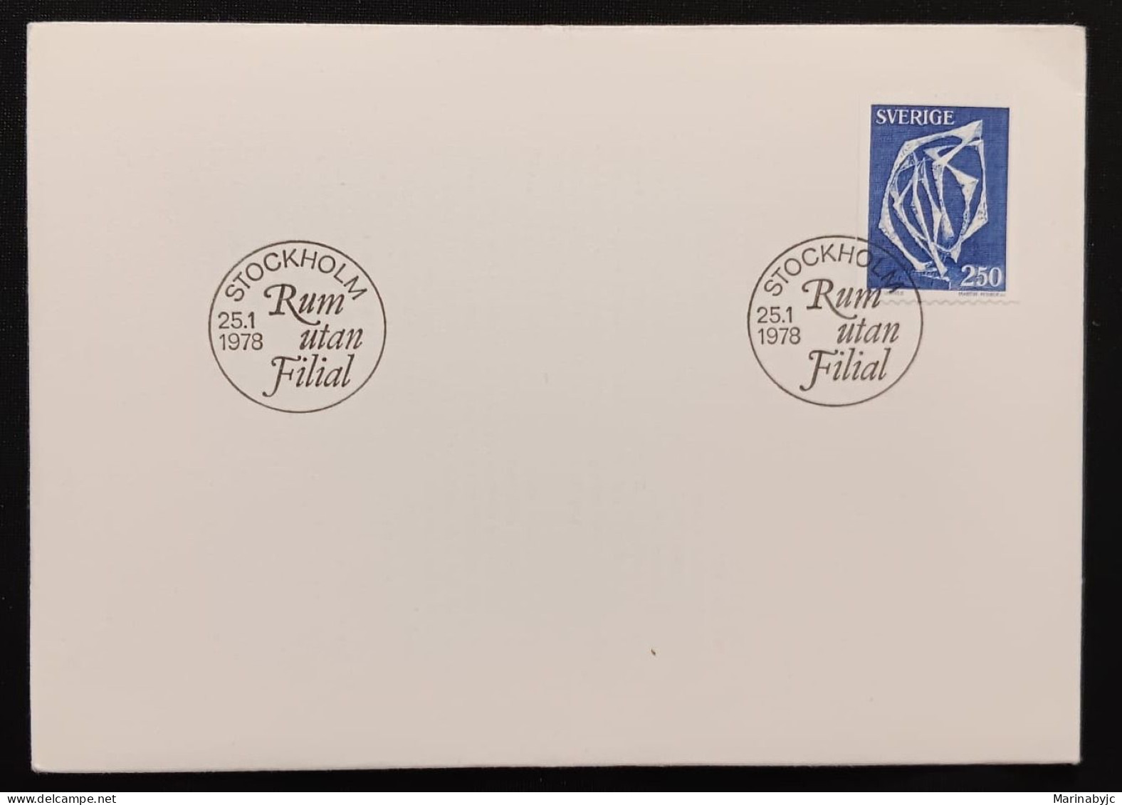 DM)1978, SWEDEN, FIRST DAY COVER, ISSUE, SPACE WITHOUT AFFILIATION", SCULPTURE BY ARNE JONES, 1914-1976, FDC - Sonstige & Ohne Zuordnung