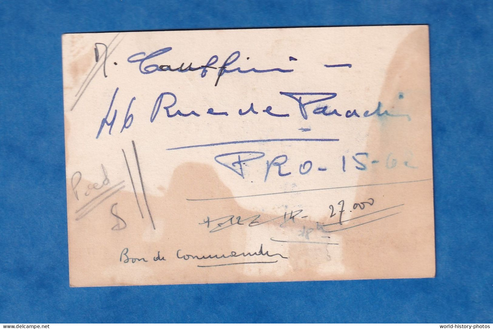 Carte De Visite Ancienne - PARIS 8e - Monsieur Daniel ARVIS - " Phox Photo Cinéma " - Rue De La Boétie - - Visiting Cards