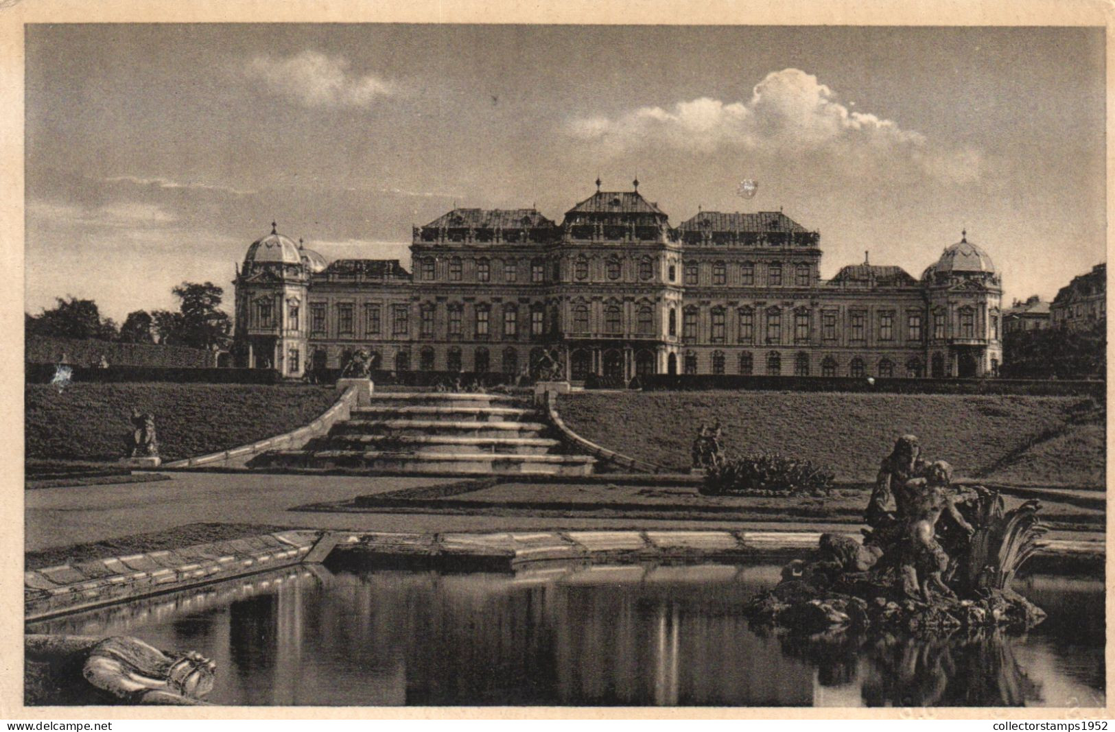 VIENNA, BELVEDERE, ARCHITECTURE, PARK, FOUNTAIN, STATUE, AUSTRIA, POSTCARD - Belvedère