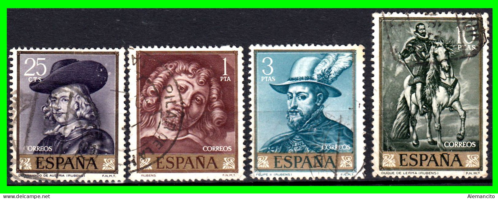 ESPAÑA SELLOS AÑO 1962   - PEDRO PABLO RUBENS  – SERIE - - Used Stamps