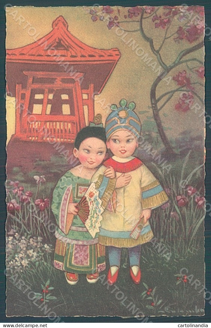 Artist Signed Colombo E. Children Chinese Serie 2113 Postcard HR2687 - Andere & Zonder Classificatie