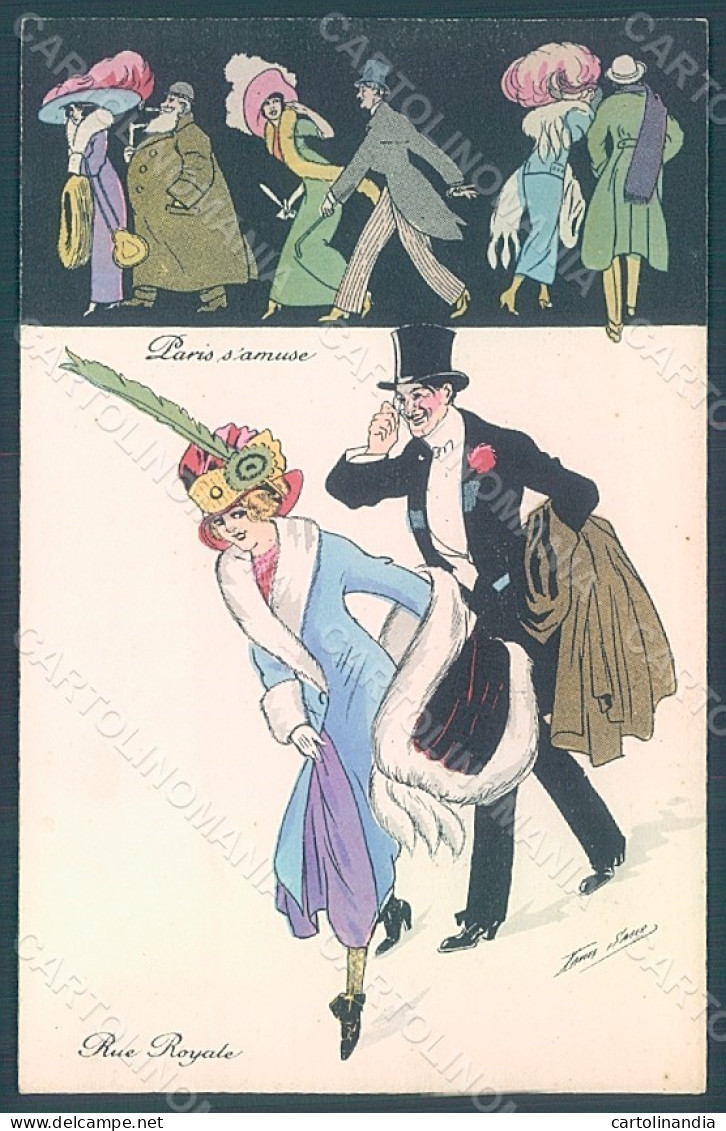 Artist Signed Sager X. Lady Fashion Rue Royale Serie 506 Postcard HR2552 - Andere & Zonder Classificatie