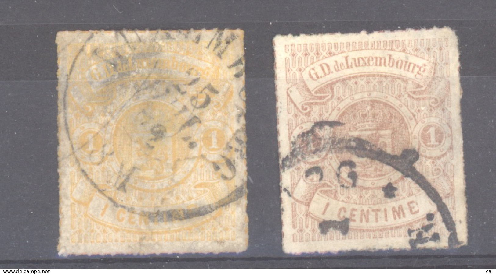 Luxembourg  :  Mi  16  (o) Jaune Et Brun Orange - 1859-1880 Wapenschild