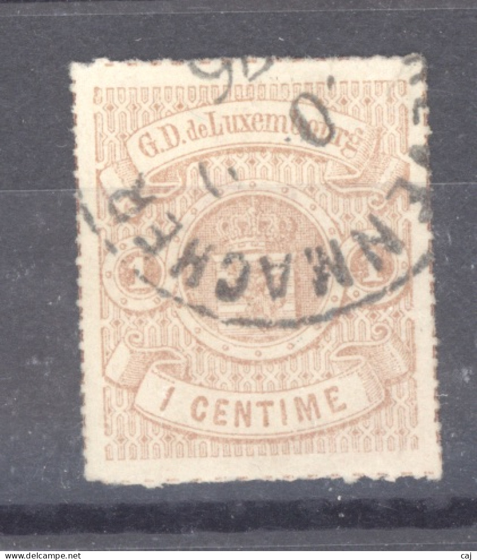 Luxembourg  :  Mi  16b  (o) Brun Orange             ,        N2 - 1859-1880 Armoiries