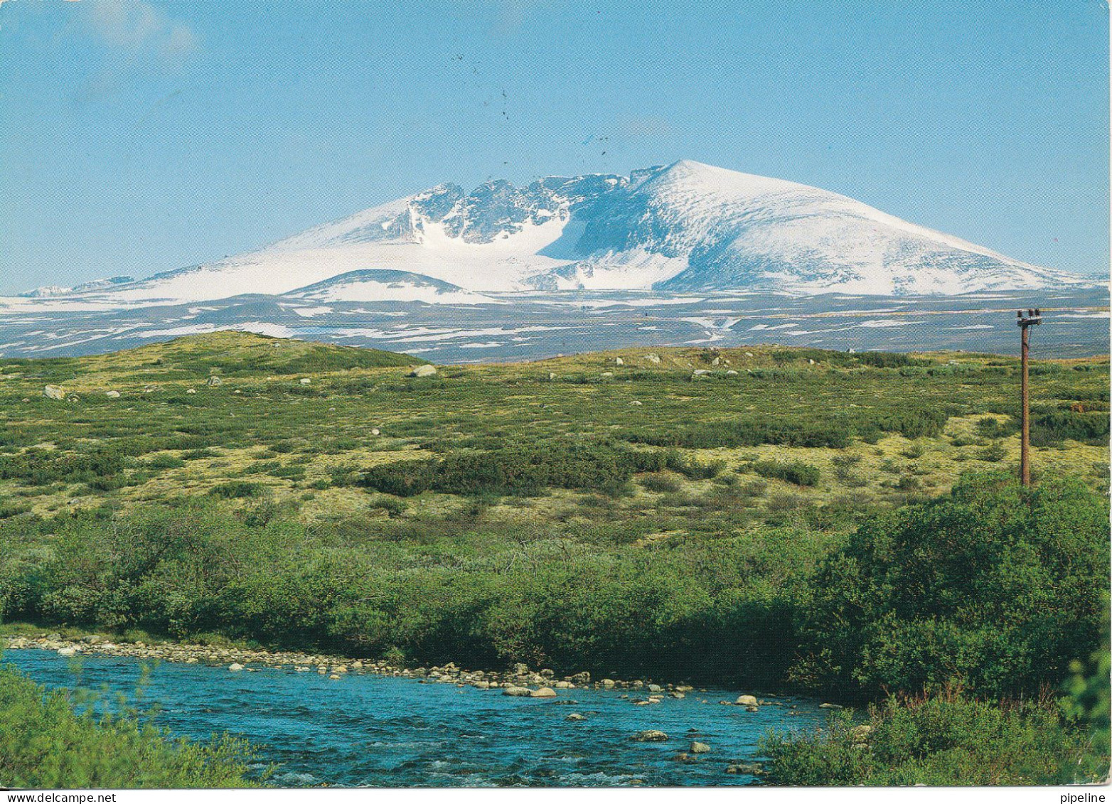 Norway Postcard Sent To Denmark Folldal 27-7-1983 View From Dovrefjell Mountain Plateau - Norwegen