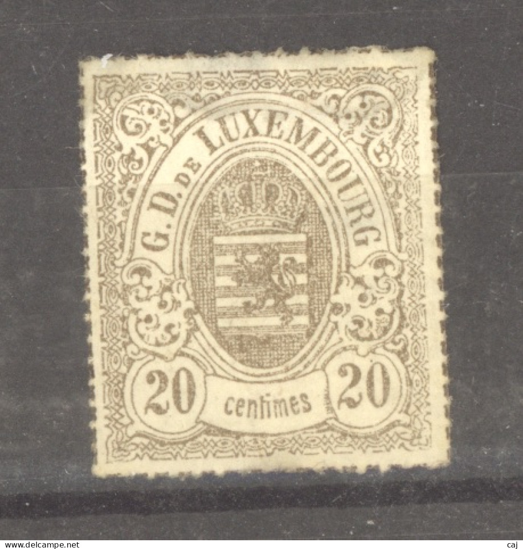 Luxembourg  :  Mi  19a  (*)  Graubraun - 1859-1880 Wappen & Heraldik