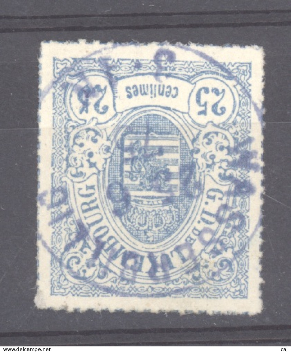 Luxembourg  :  Mi  20a  (o)   Càd Bleu Wasserbillig - 1859-1880 Wappen & Heraldik