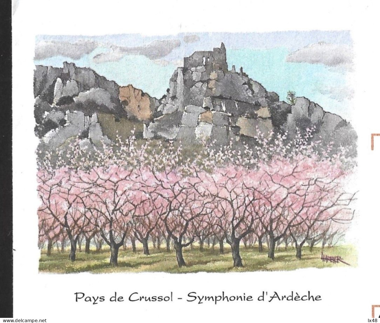 Almond Trees In Bloom. Pays De Crussol, Valence, France. Stationery Card With Football From The 1998 World Cup. - Environment & Climate Protection