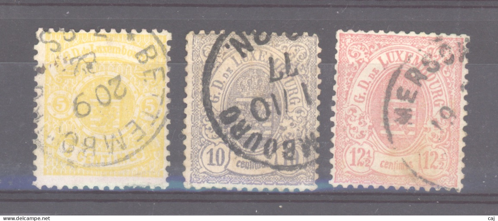 Luxembourg  :  Mi  30-32  (o) - 1859-1880 Stemmi