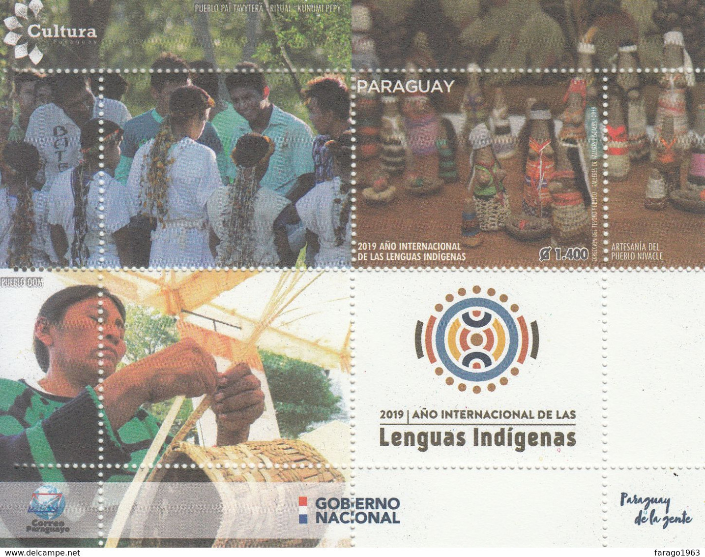 2019 Paraguay Indigenous Languages UNESCO  Culture Souvenir Sheet MNH - Paraguay