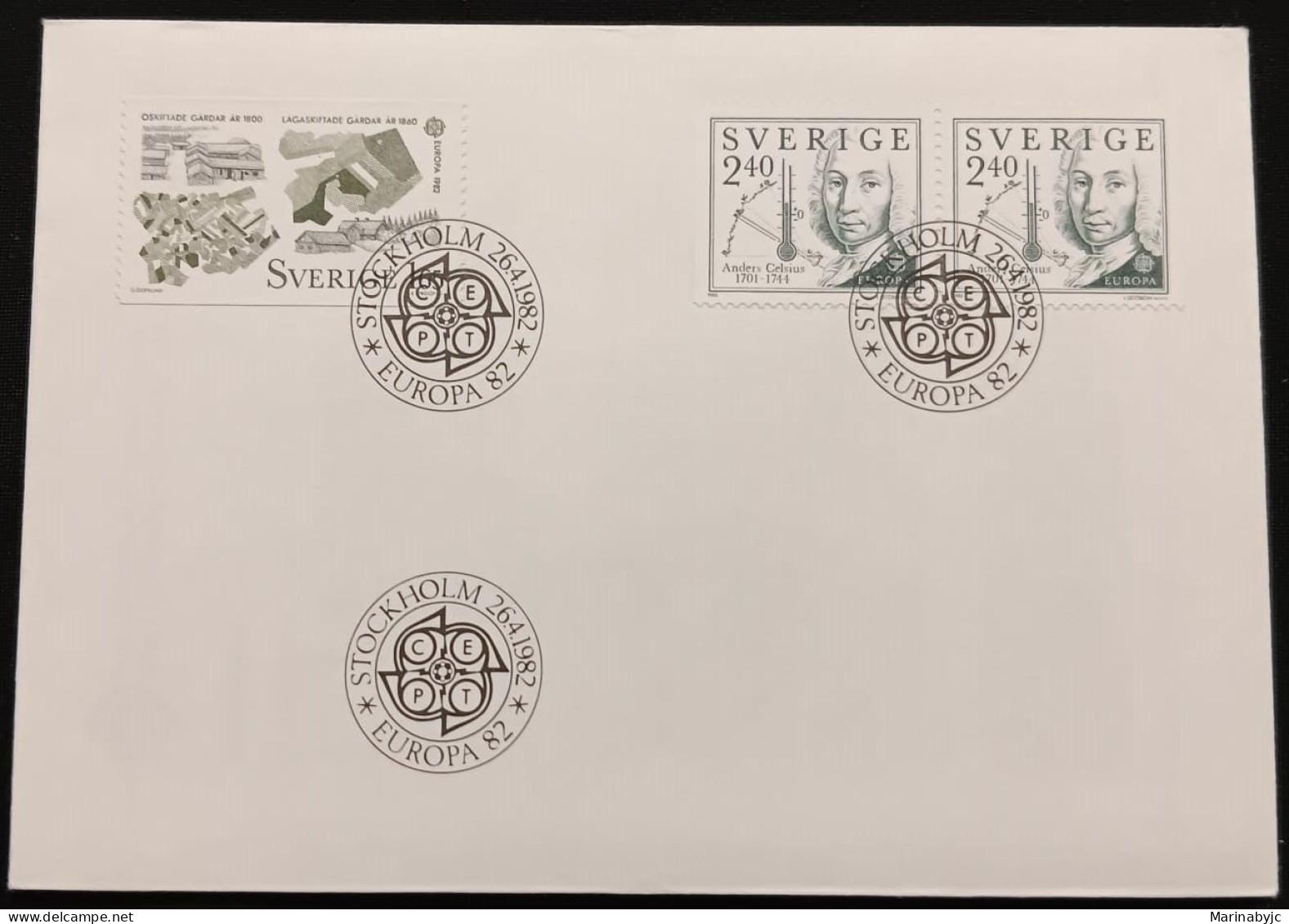 DM)1982, SWEDEN, FIRST DAY COVER, ISSUE, "EUROPA", HISTORICAL EVENTS, ANDERS CELCIUS, 1701-1744, ASTRONOMER AND PHYSICIS - Sonstige & Ohne Zuordnung