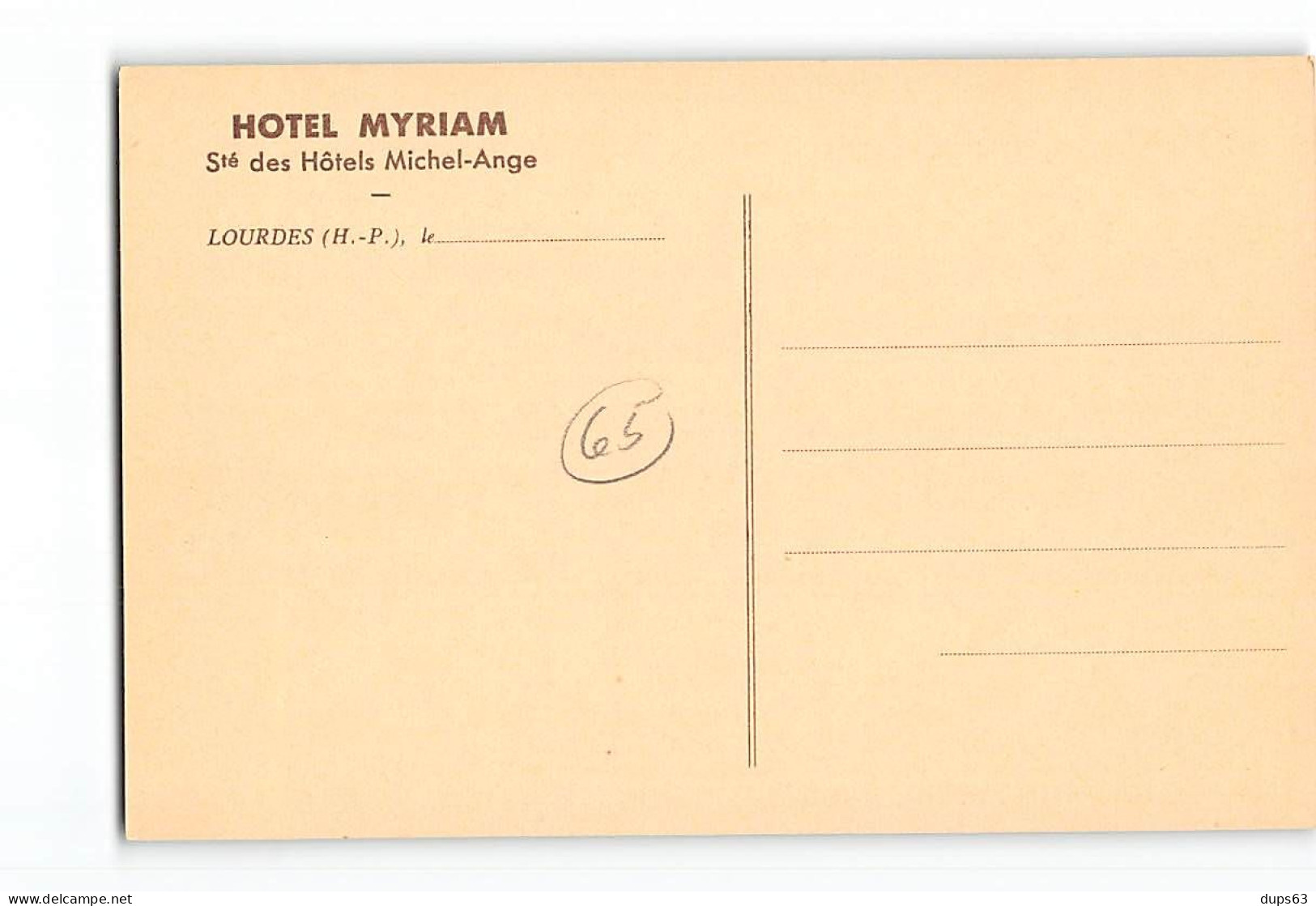 LOURDES - Hotel Myriam - Très Bon état - Lourdes