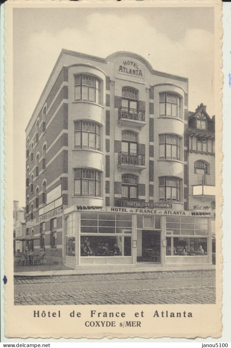 CARTES POSTALES   BELGIQUE   KOKSIJDE    "  HOTEL DE FRANCE ET D' ATLANTA  "       1967. - Koksijde