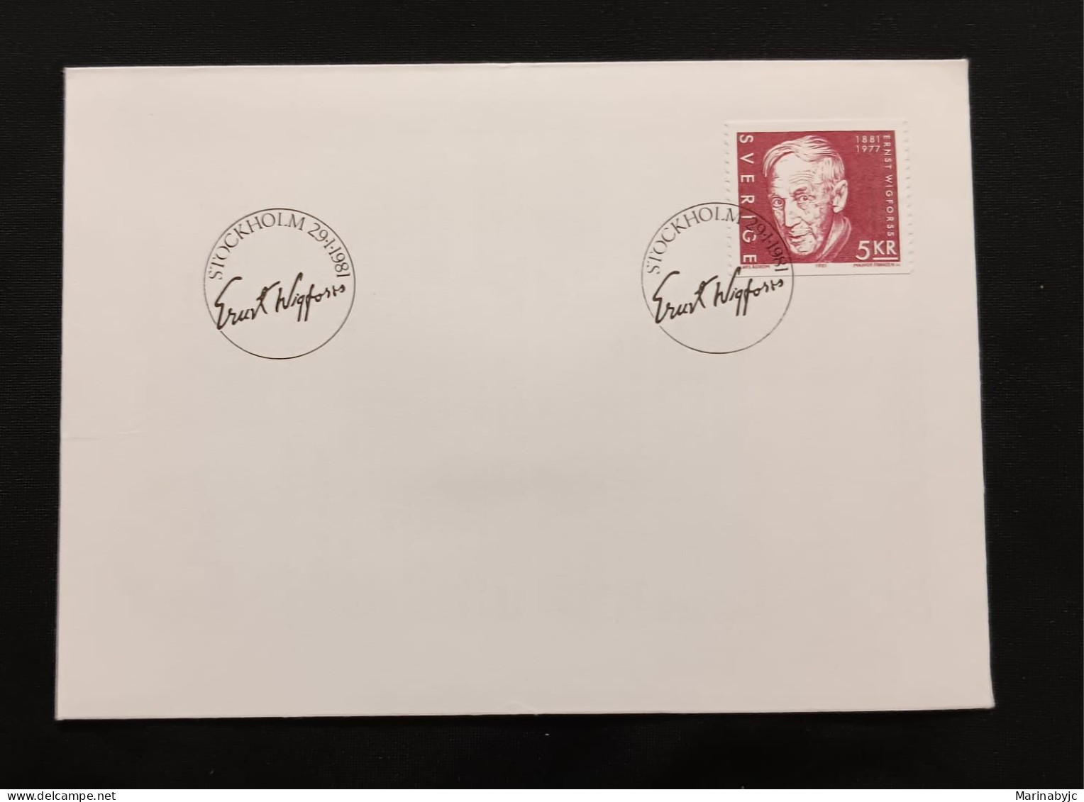 DM)1981, SWEDEN, FIRST DAY COVER, ISSUE, ERNST WIGFORSS, LINGUIST AND POLITICIAN, FDC - Sonstige & Ohne Zuordnung