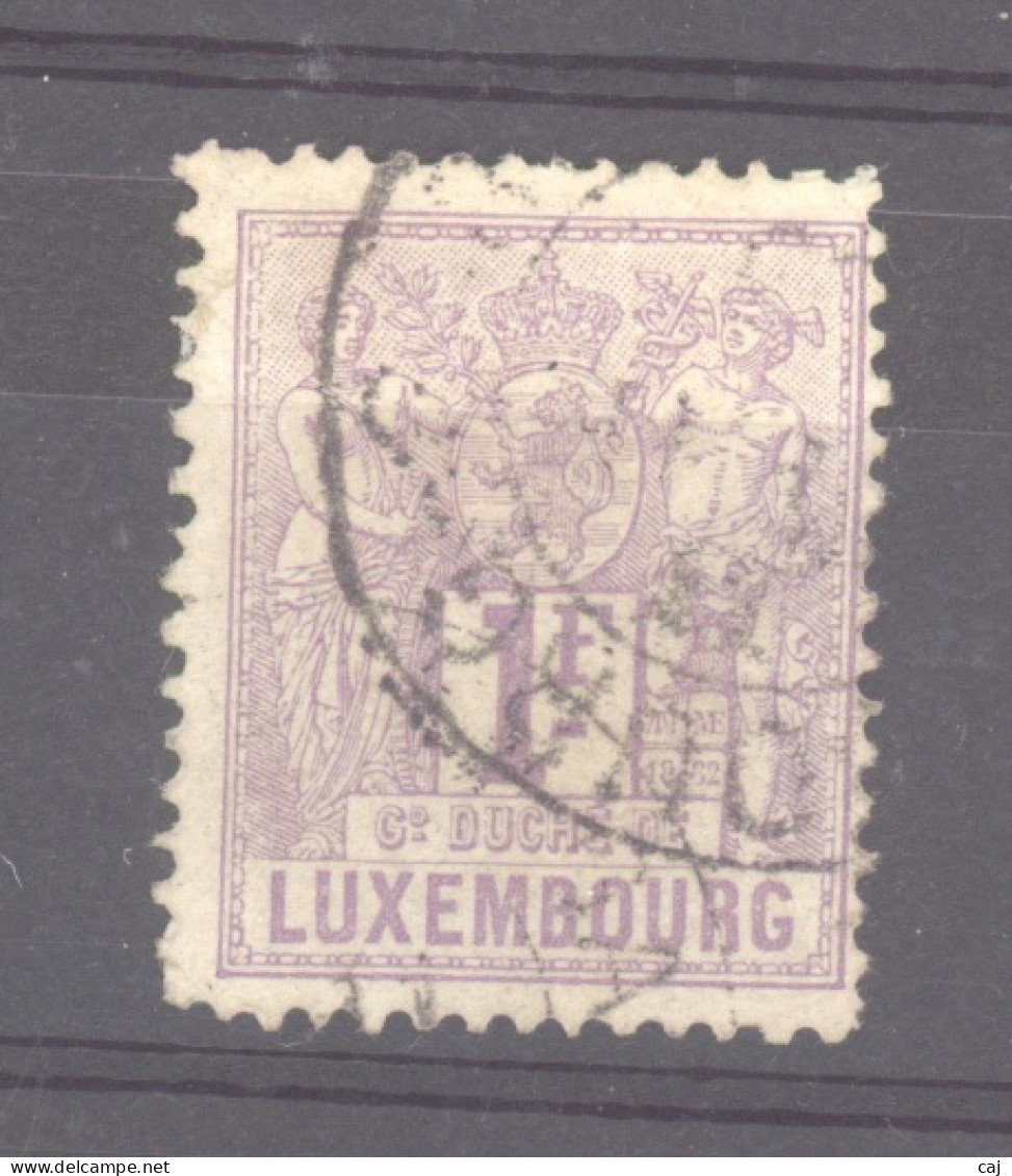 Luxembourg  :  Mi  55B   (o)  Dentelé 13 ½ - 1882 Allégorie