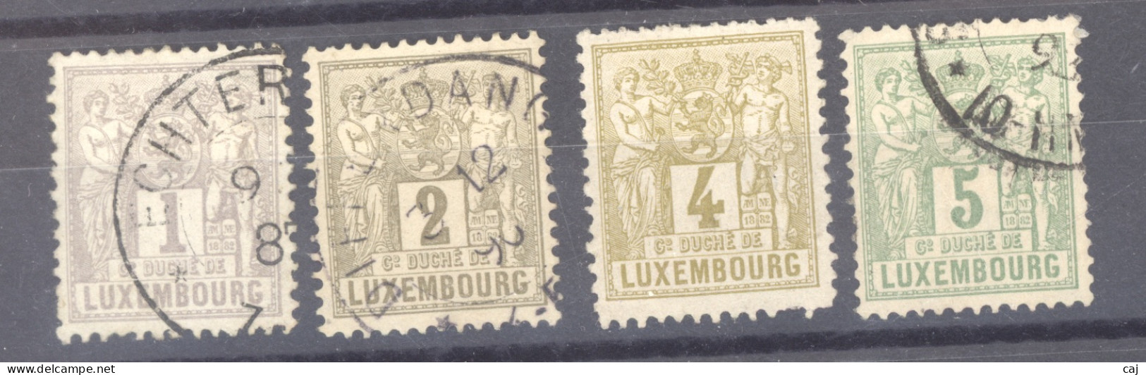 Luxembourg  :  Mi  68-71   (o) - 1895 Adolphe Profil