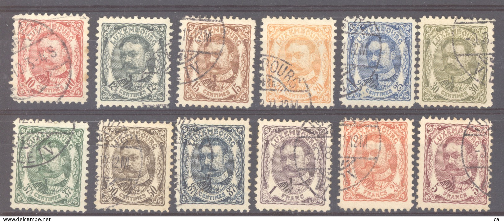 Luxembourg  :  Mi  72-83   (o) - 1906 William IV