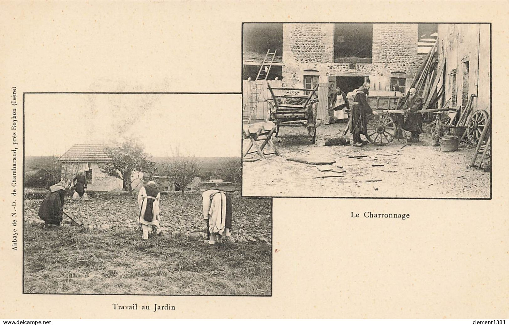 Roybon Abbaye Notre Dame De Chambarand Travail Au Jardin Le Charronnage - Roybon