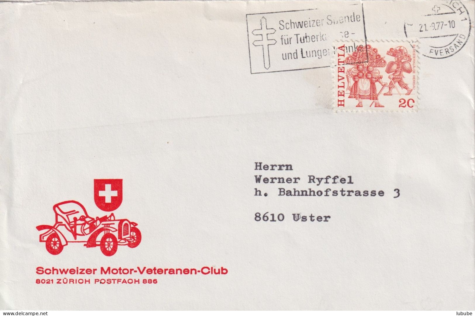 Drucksache  "Schweiz. Motor Veteranen Club, Zürich"       1977 - Lettres & Documents