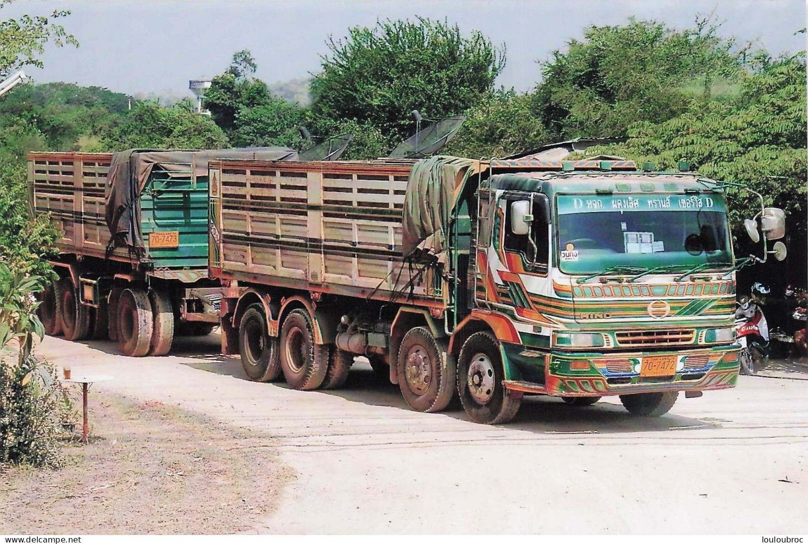 THAILANDE CAMION ET REMORQUE PHOTO 15 X 10 CM - Cars