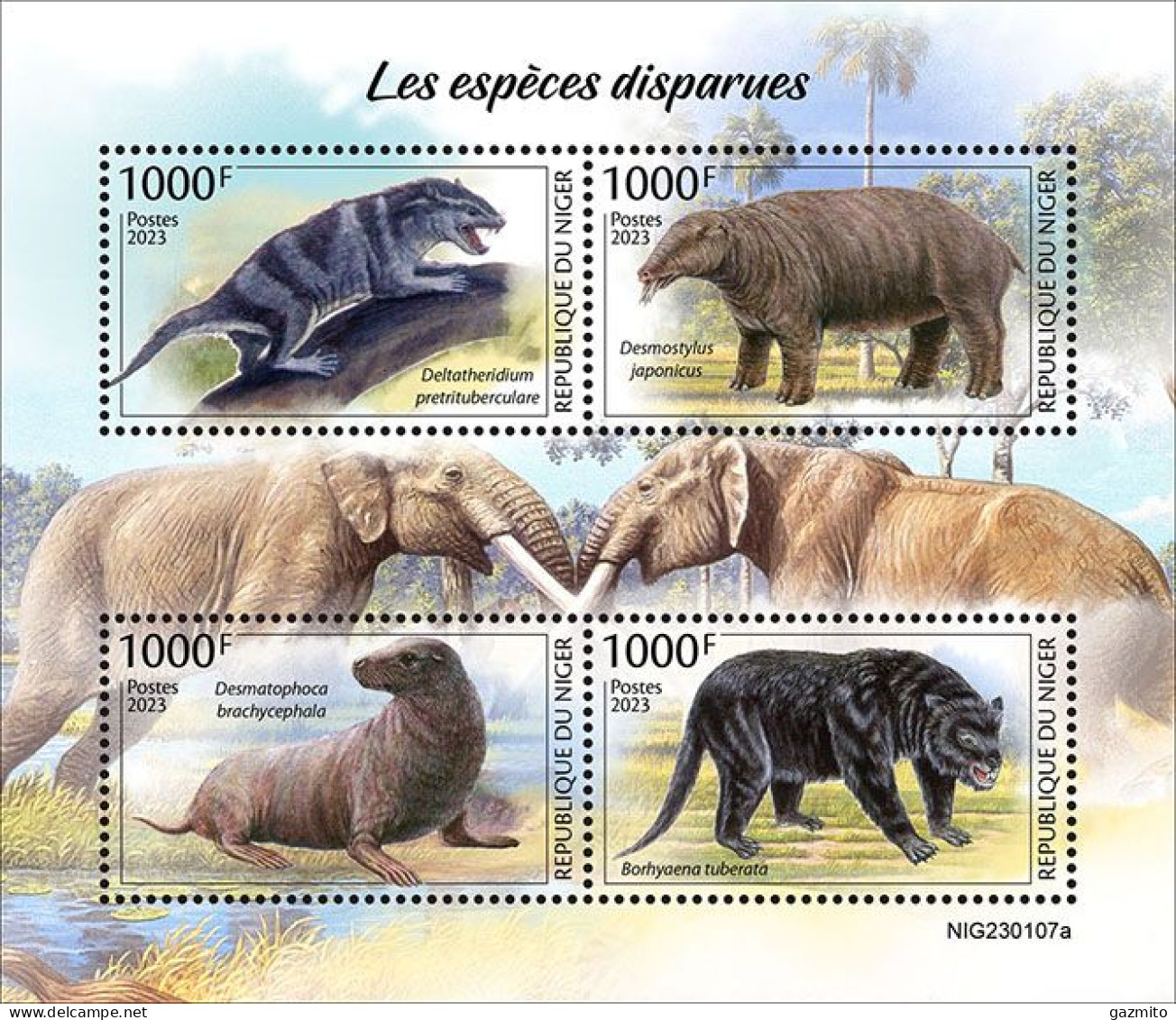 Niger 2023, Animals, Extincted Species, Elephant, 4val In BF - Elefanti