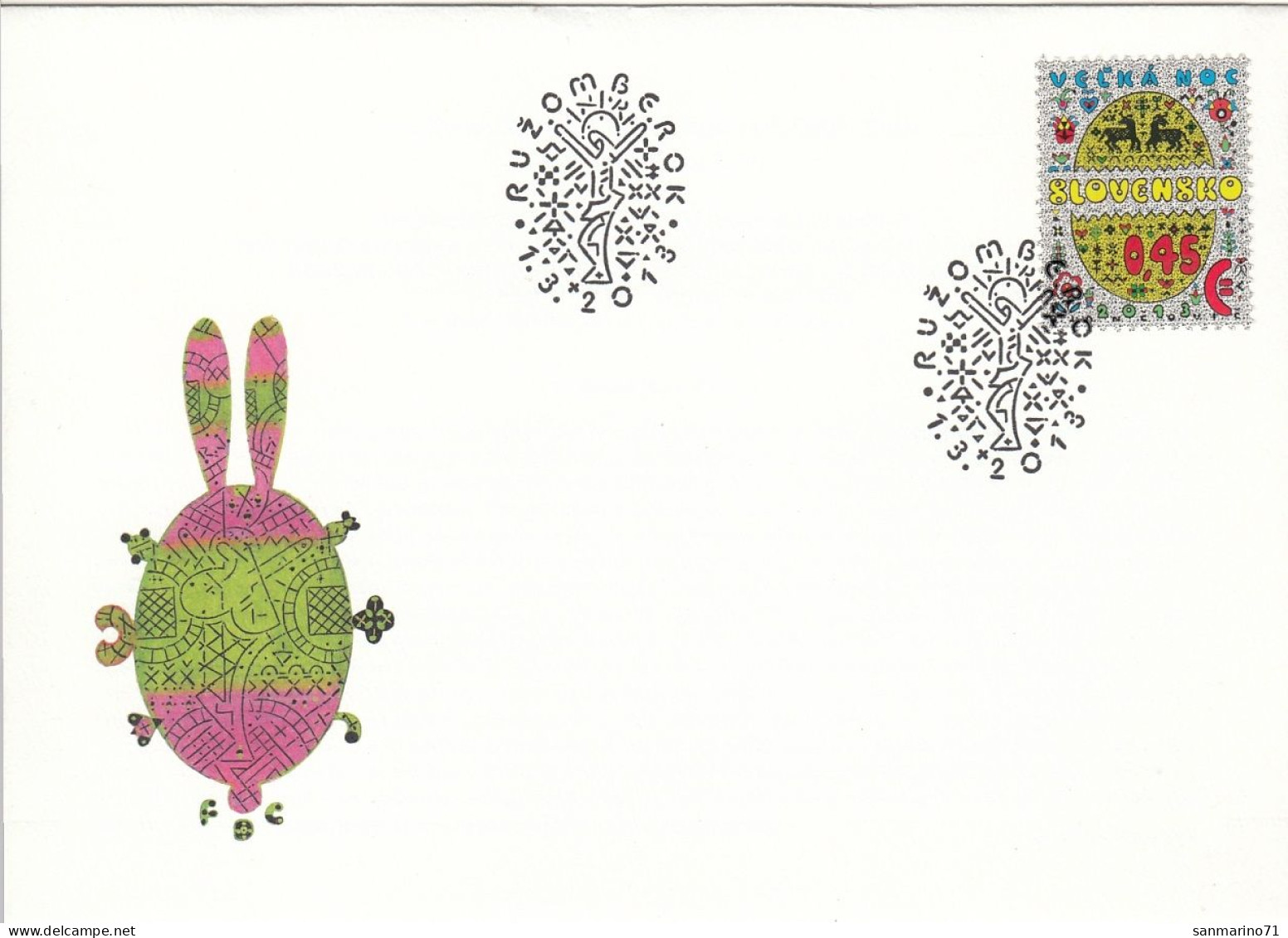 FDC SLOVAKIA 702,Easter - FDC