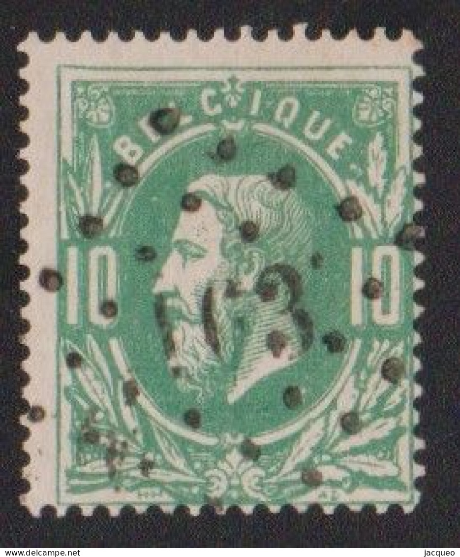 N°30  N°163 HAL  OBL A POINT - 1869-1883 Leopold II.