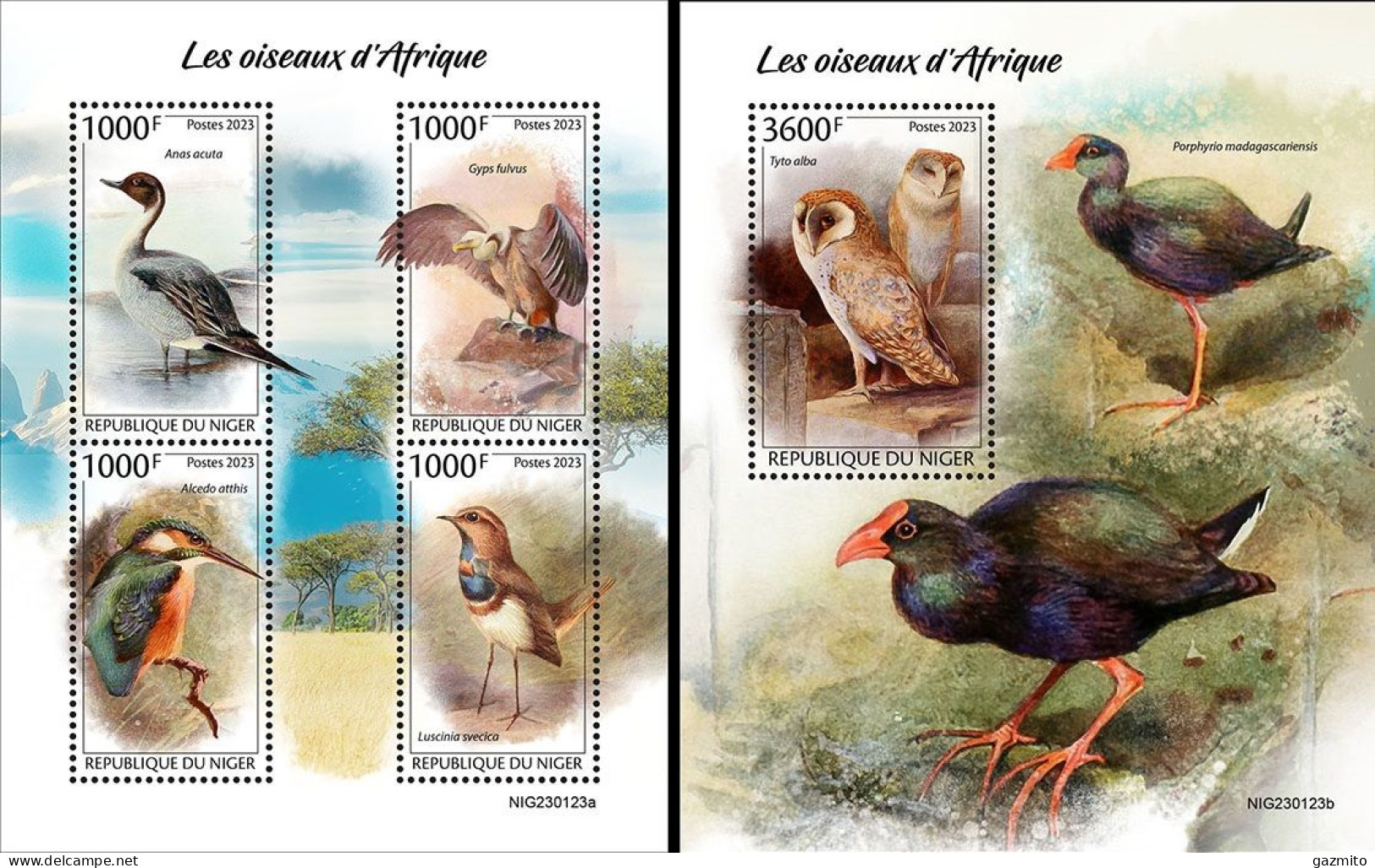 Niger 2023, Animals, Birds Of Africa, 4val In BF+BF - Niger (1960-...)