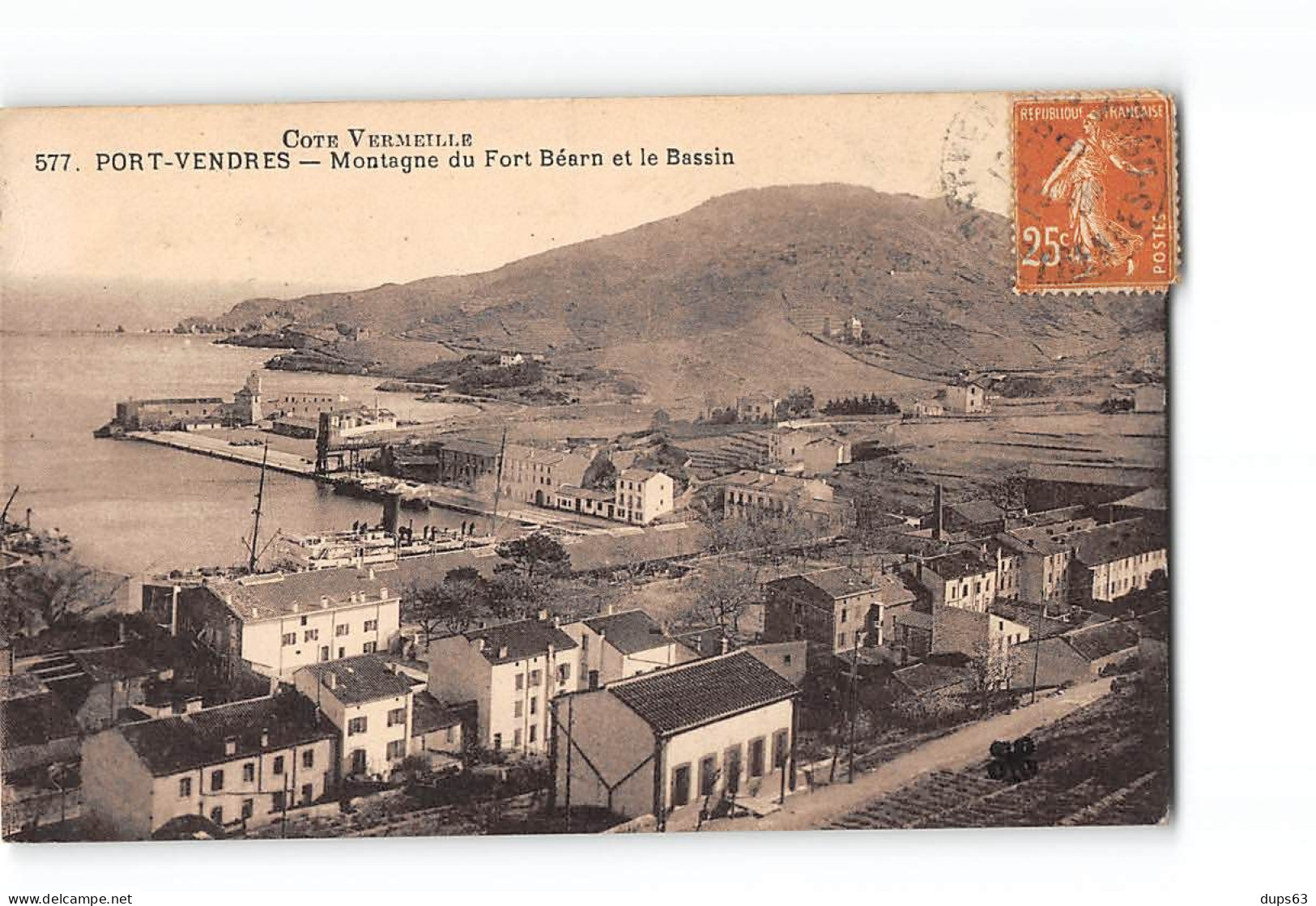 PORT VENDRES - Montagne Du Fort Béarn Et Le Bassin - Très Bon état - Port Vendres