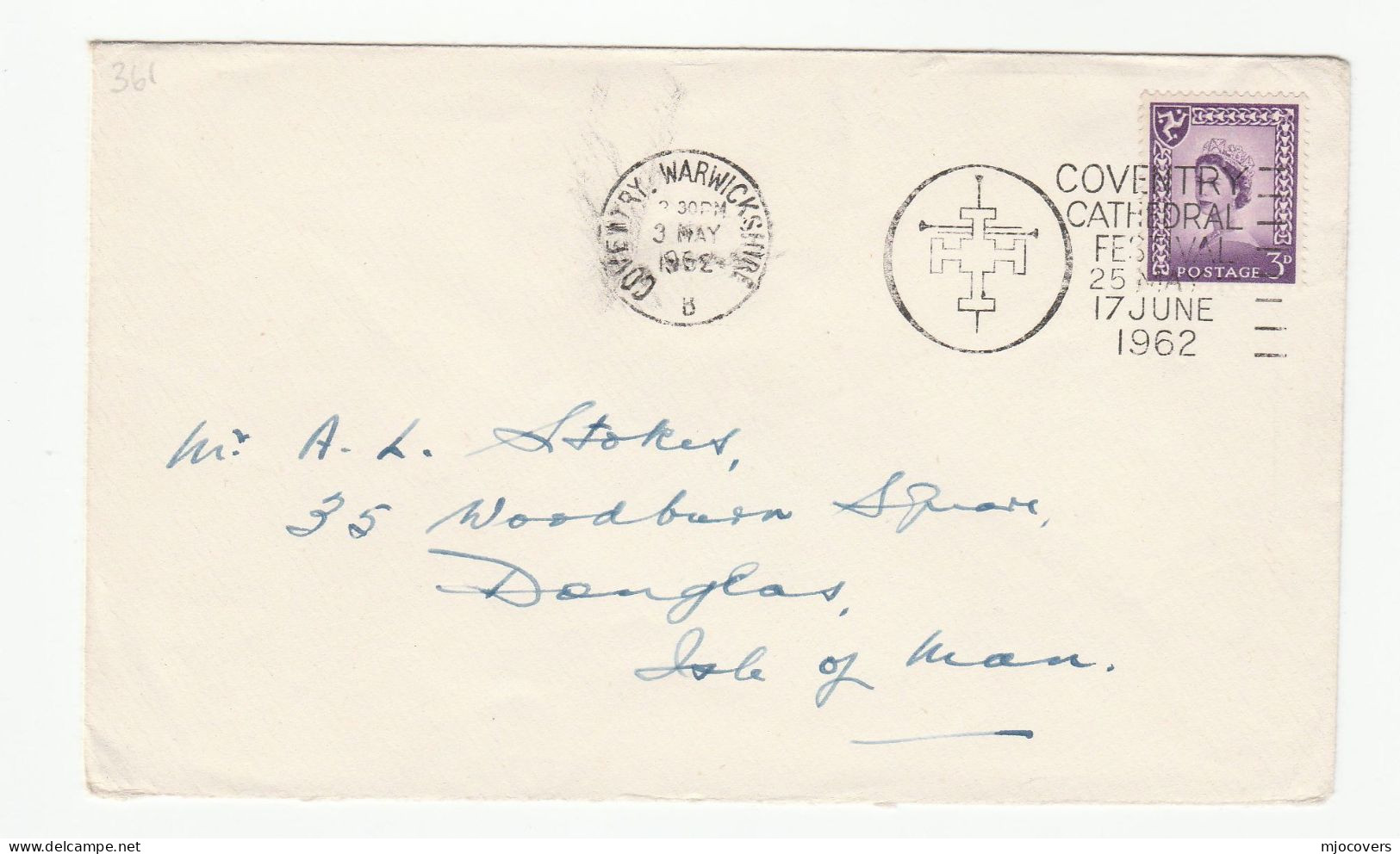 COVENTRY CATHEDRAL FESTIVAL Cover 1962 Illus CROSS SLOGAN Gb Stamps Religion Church - Briefe U. Dokumente