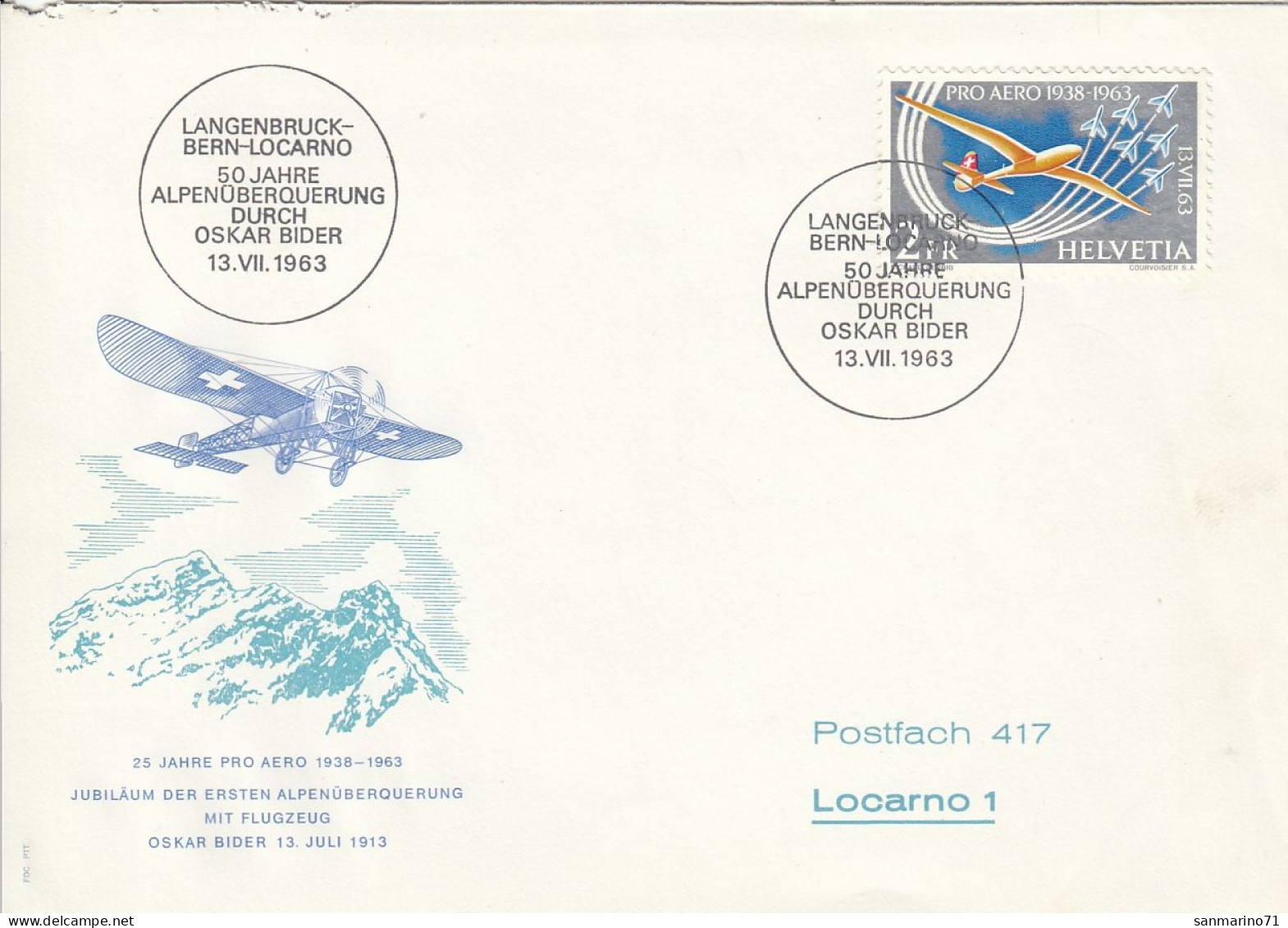 FDC SWITZERLAND 780 - FDC