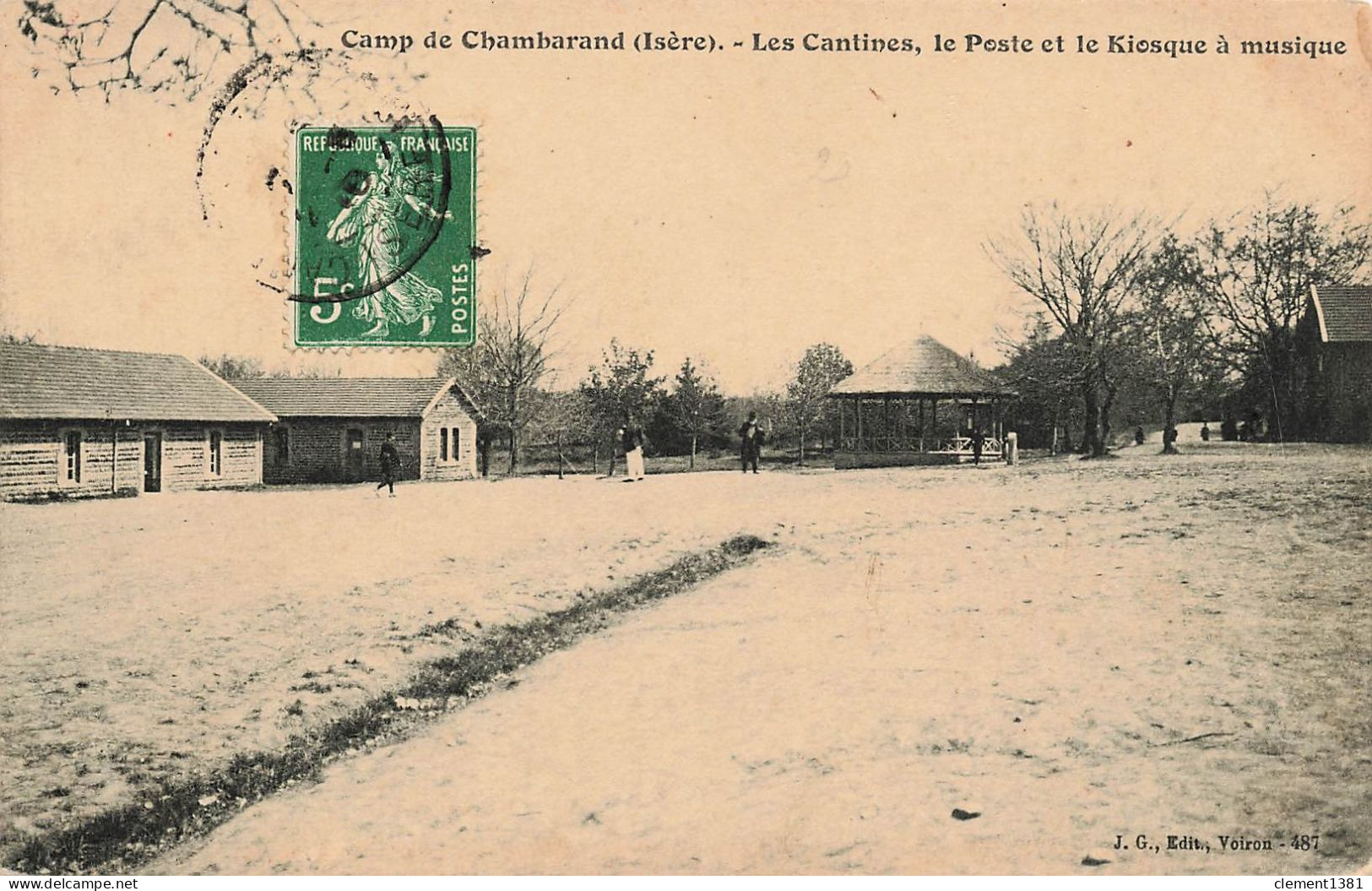 Militaria Isere Camp De Chambaran Les Cantines La Poste Et Le Kiosque A Musique - Barracks