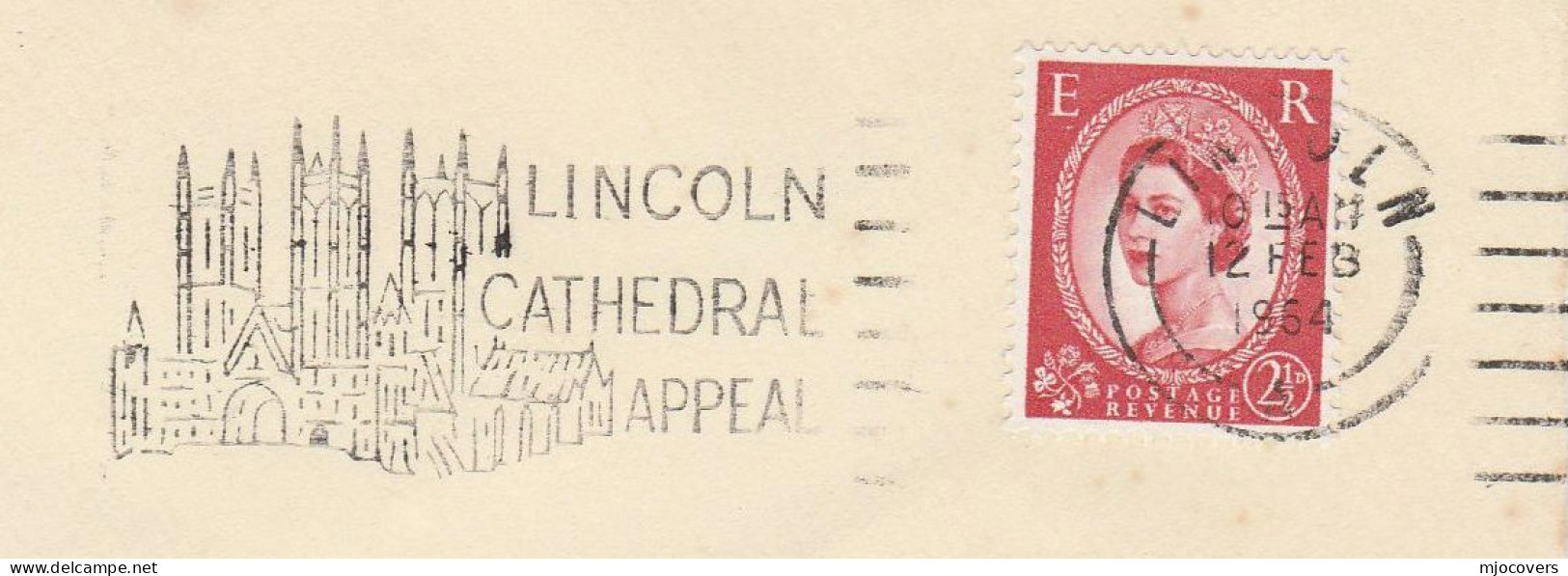 1964 Cover LINCOLN CATHEDRAL APPEAL  Illus CATHEDRAL SLOGAN  Gb Stamps Religion Church - Covers & Documents