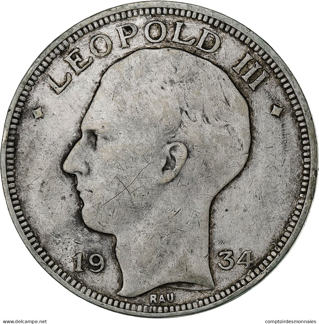 Belgique, 20 Francs, 20 Frank, 1934, Argent, TB+, KM:105 - 20 Francs