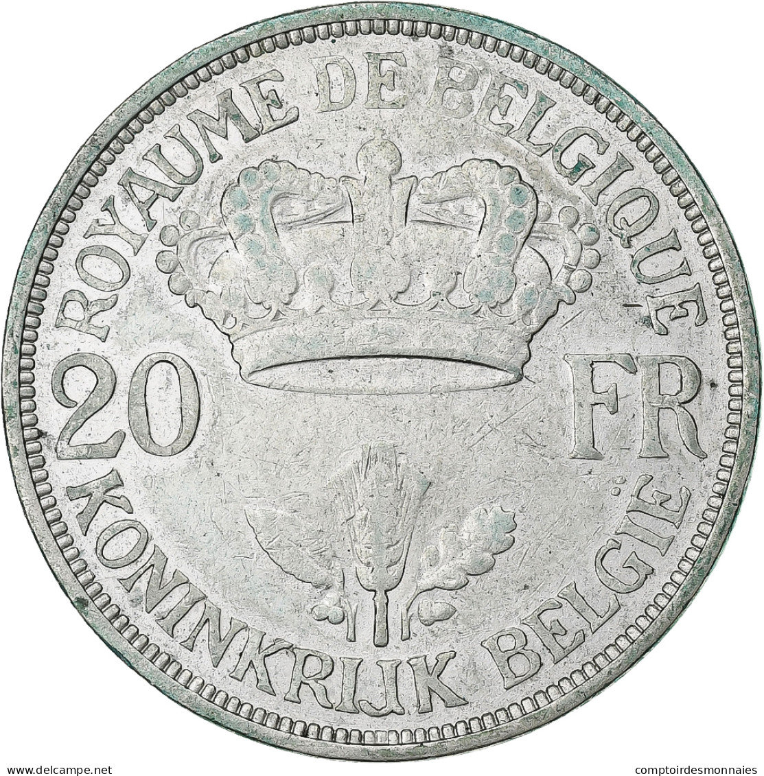 Belgique, 20 Francs, 20 Frank, 1934, Argent, TB+, KM:105 - 20 Francs