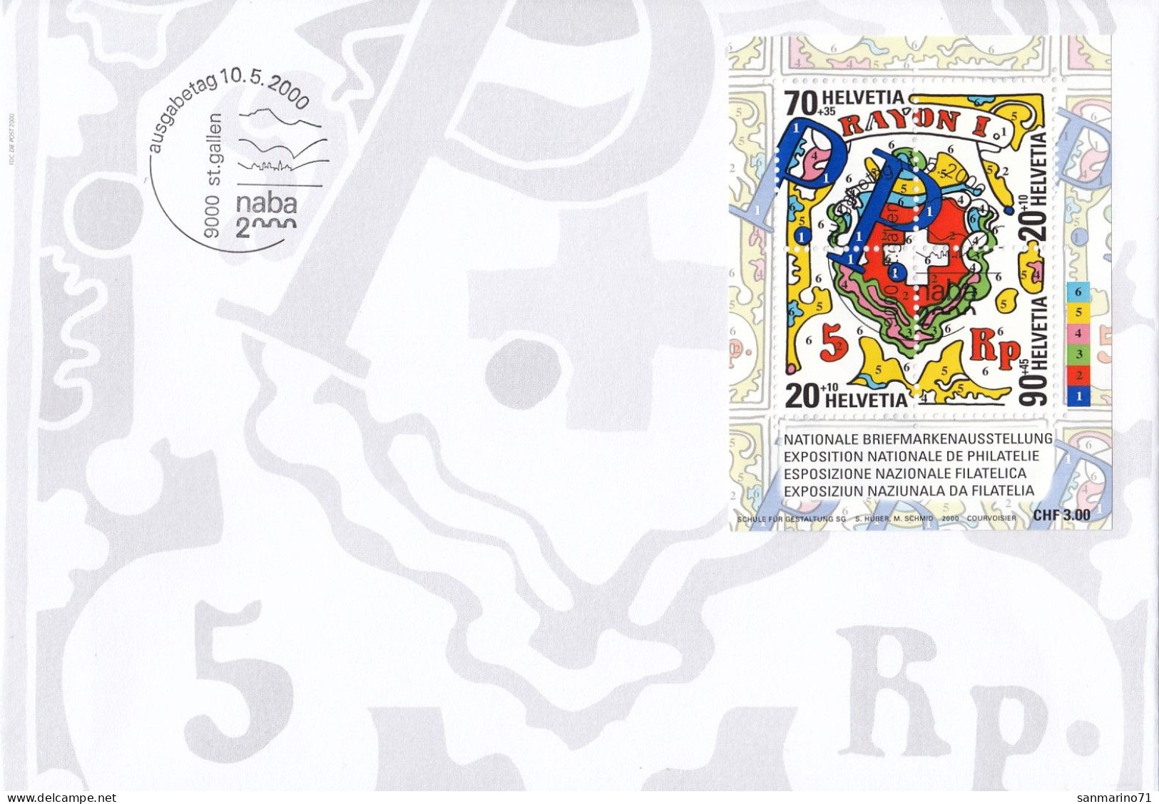 FDC SWITZERLAND Block 30 - FDC