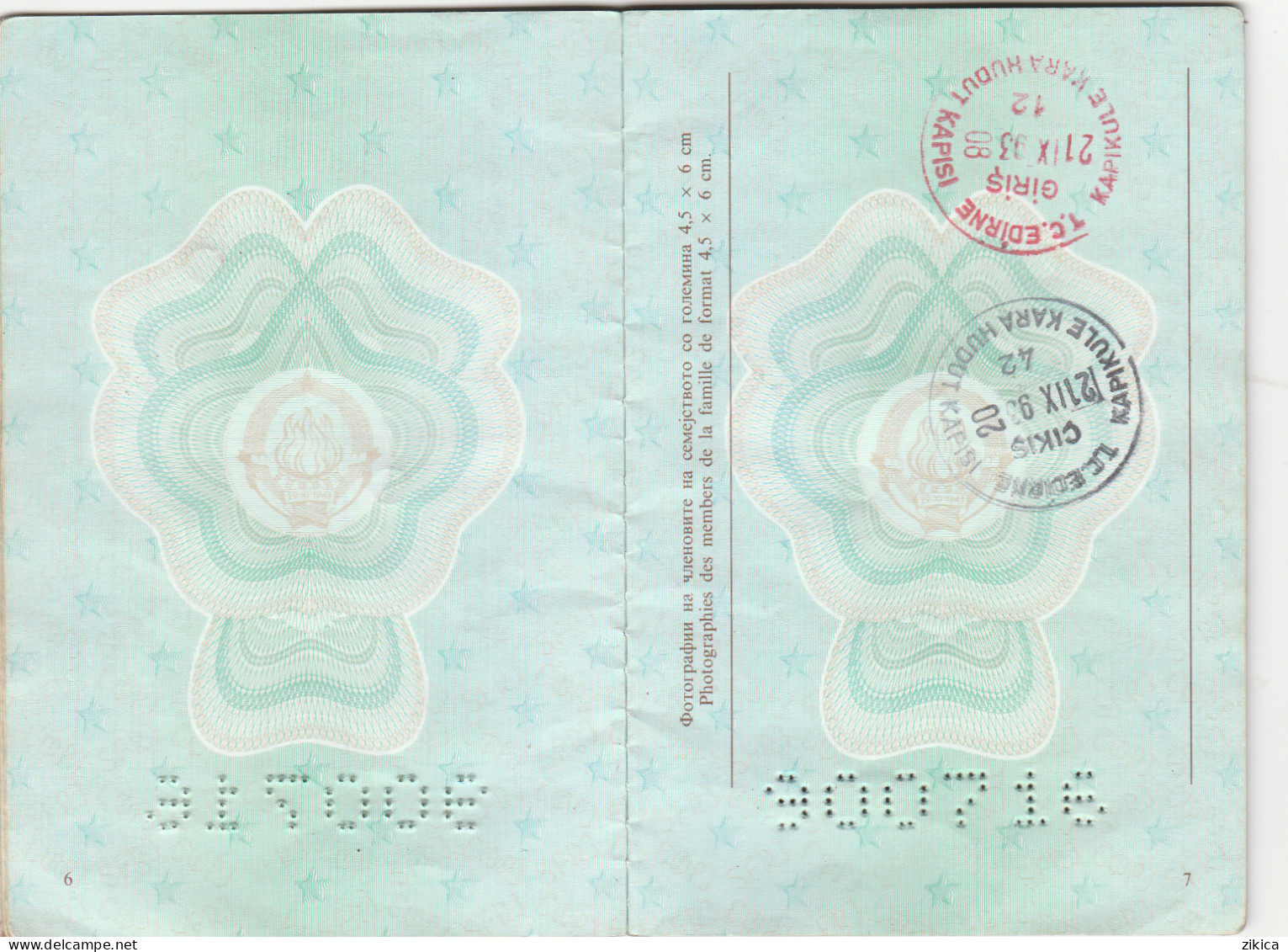 Passeport,passport, Pasaporte, Reisepass,Yugoslavia - Historische Dokumente