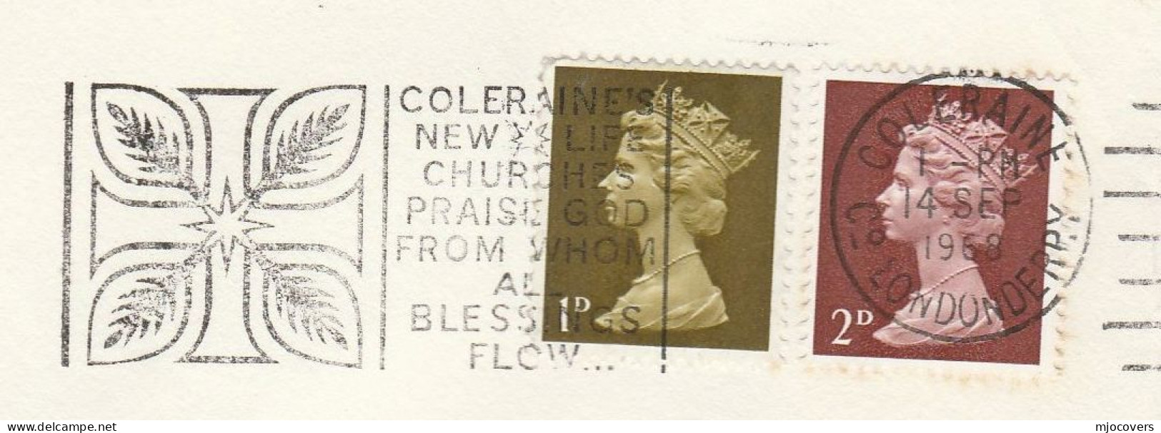 Religion Cover 1968  COLERAINE NEW LIFE CHURCHES  Praise GOD From Whom ALL BLESSINGS FLOW CROSS SLOGAN Gb  Church - Briefe U. Dokumente
