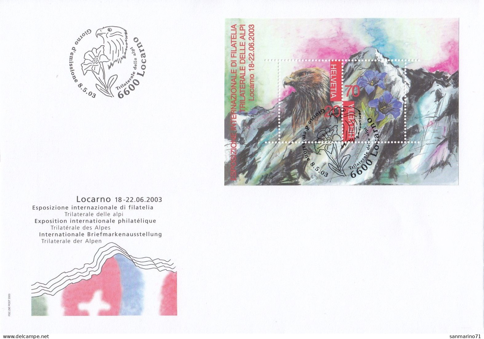 FDC SWITZERLAND Block 33 - FDC