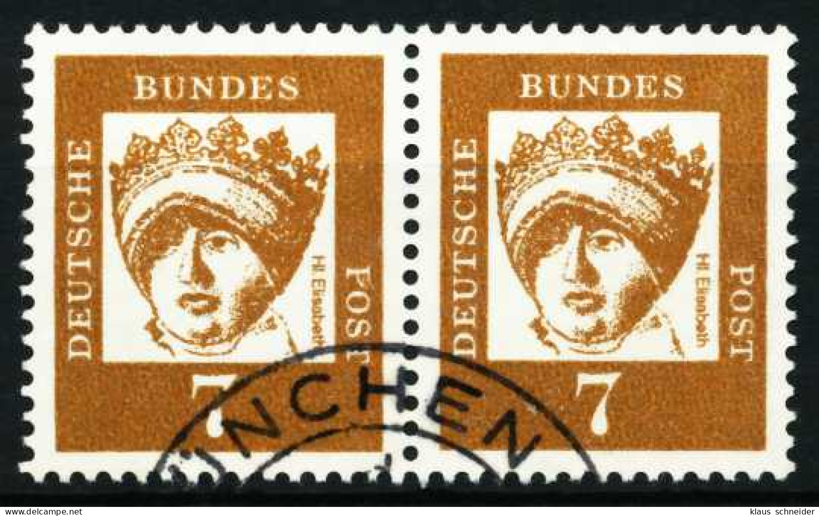 BRD DS BED. DEUT. Nr 348y Gestempelt WAAGR PAAR X580BAA - Used Stamps