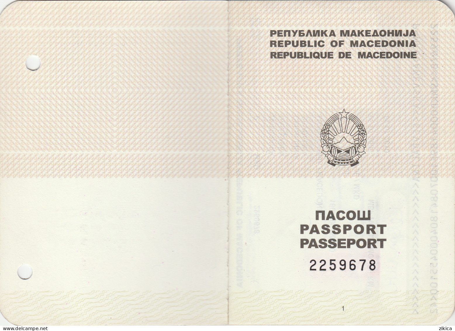 Passeport,passport, Pasaporte, Reisepass,Republic Of Macedonia,visas - Documents Historiques