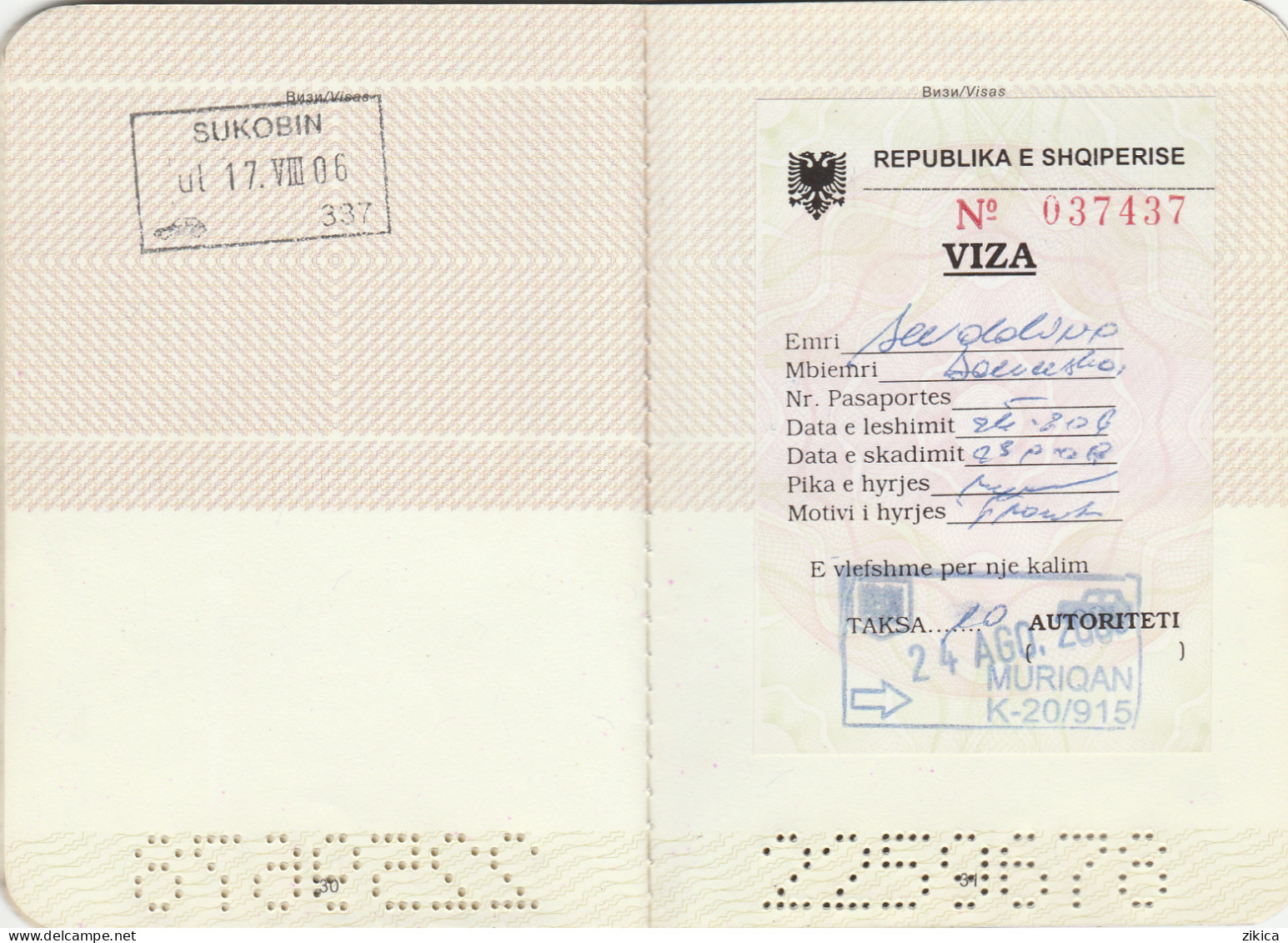 Passeport,passport, pasaporte, reisepass,Republic of Macedonia,visas