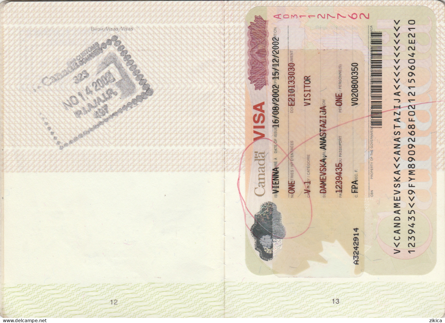Passeport,passport, Pasaporte, Reisepass,Republic Of Macedonia,visas - Documentos Históricos