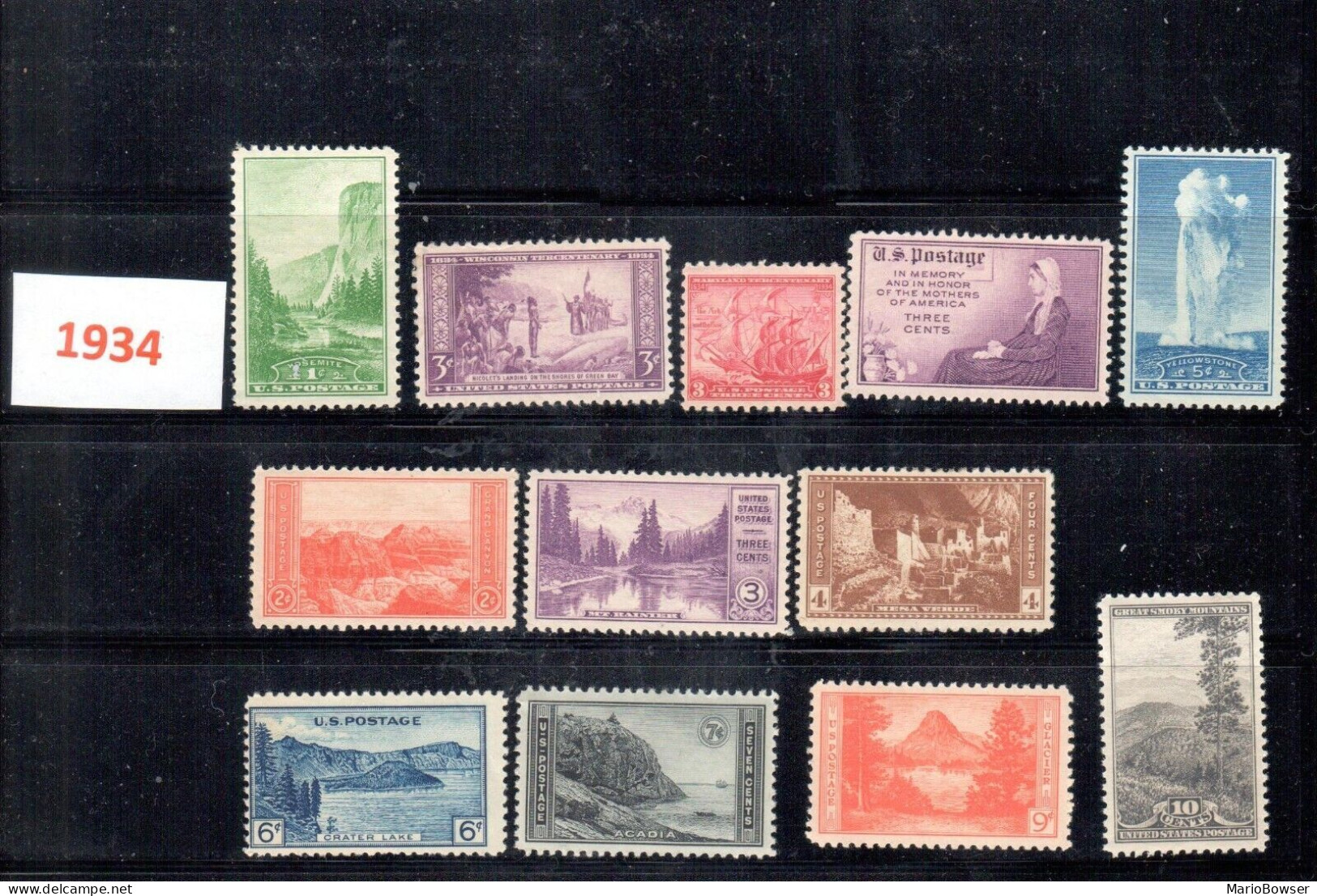 USA 1934 Full Year MNH - Años Completos