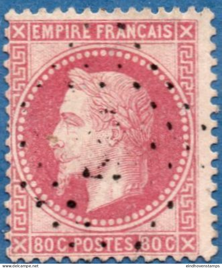 France 1863 80 C Cancelled - 1863-1870 Napoléon III Lauré