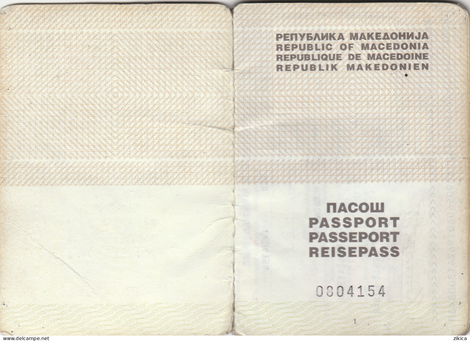 Passeport,passport, Pasaporte, Reisepass,Republic Of Macedonia,visas - Documents Historiques