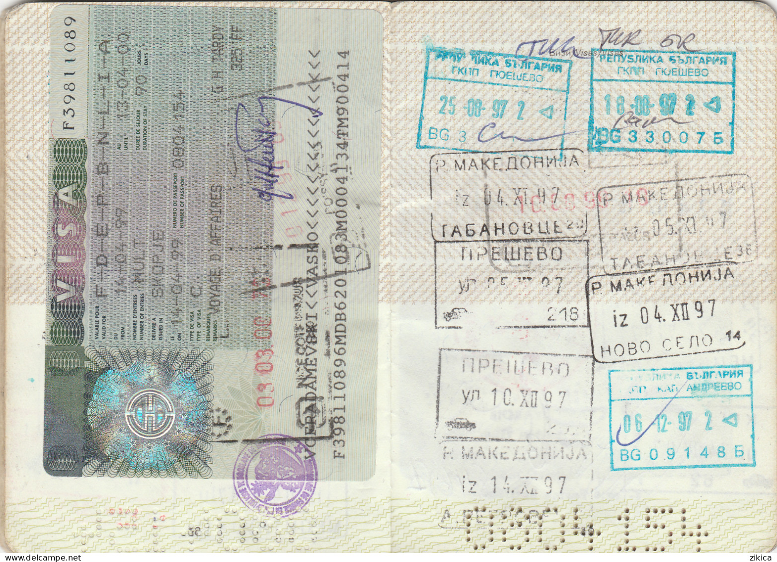 Passeport,passport, pasaporte, reisepass,Republic of Macedonia,visas