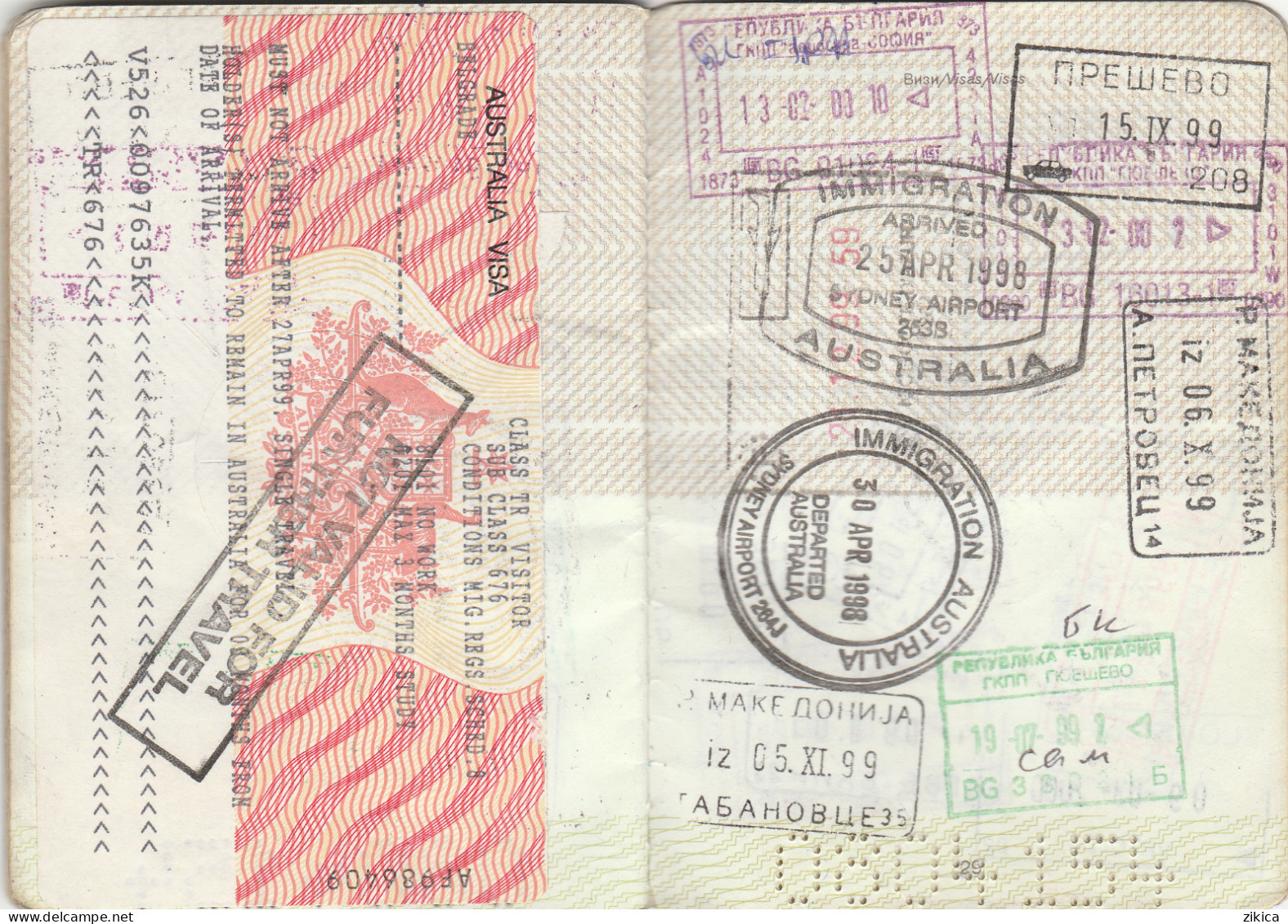 Passeport,passport, pasaporte, reisepass,Republic of Macedonia,visas