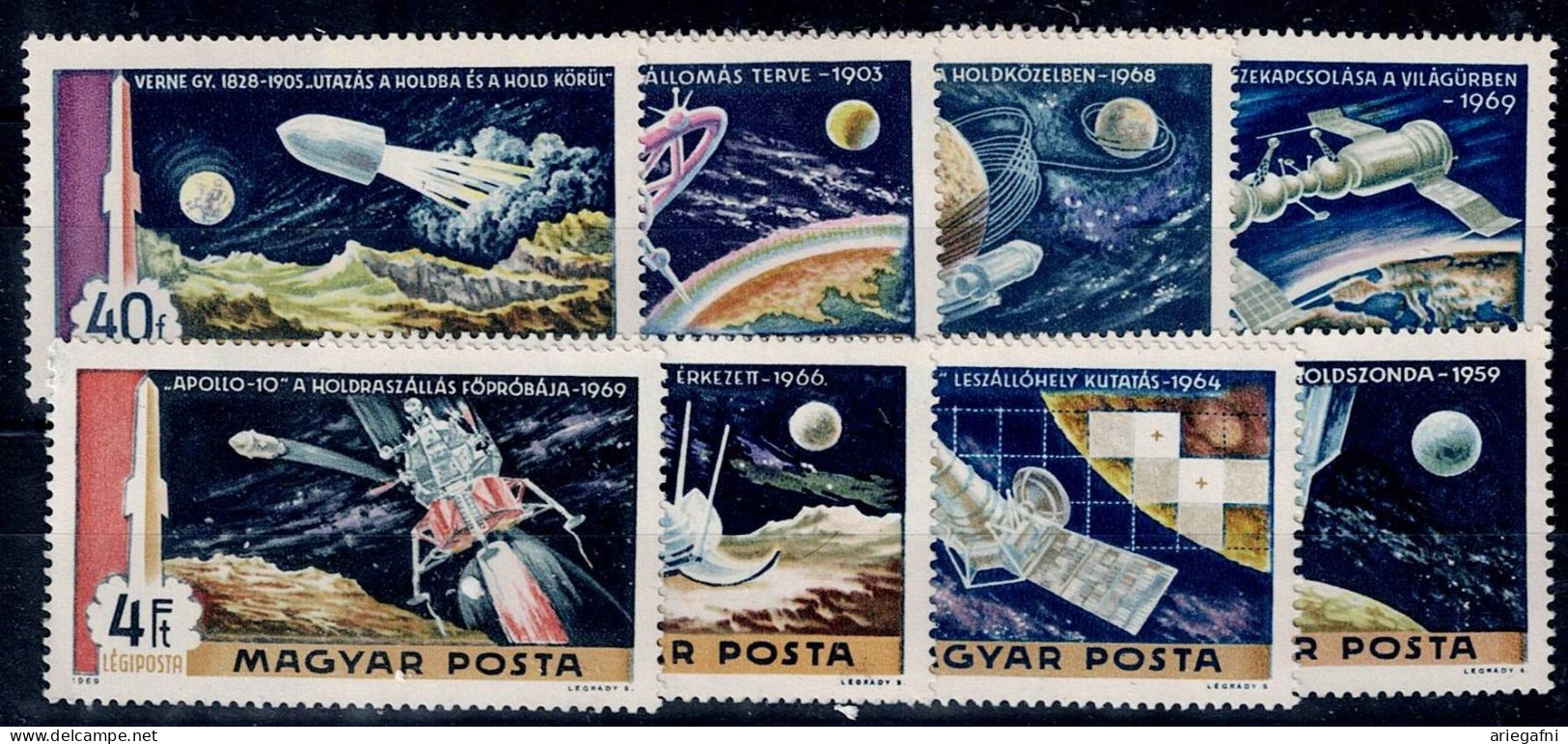 HUNGARY 1969 SPACE  MI No 2547-54 MNH VF !! - Unused Stamps