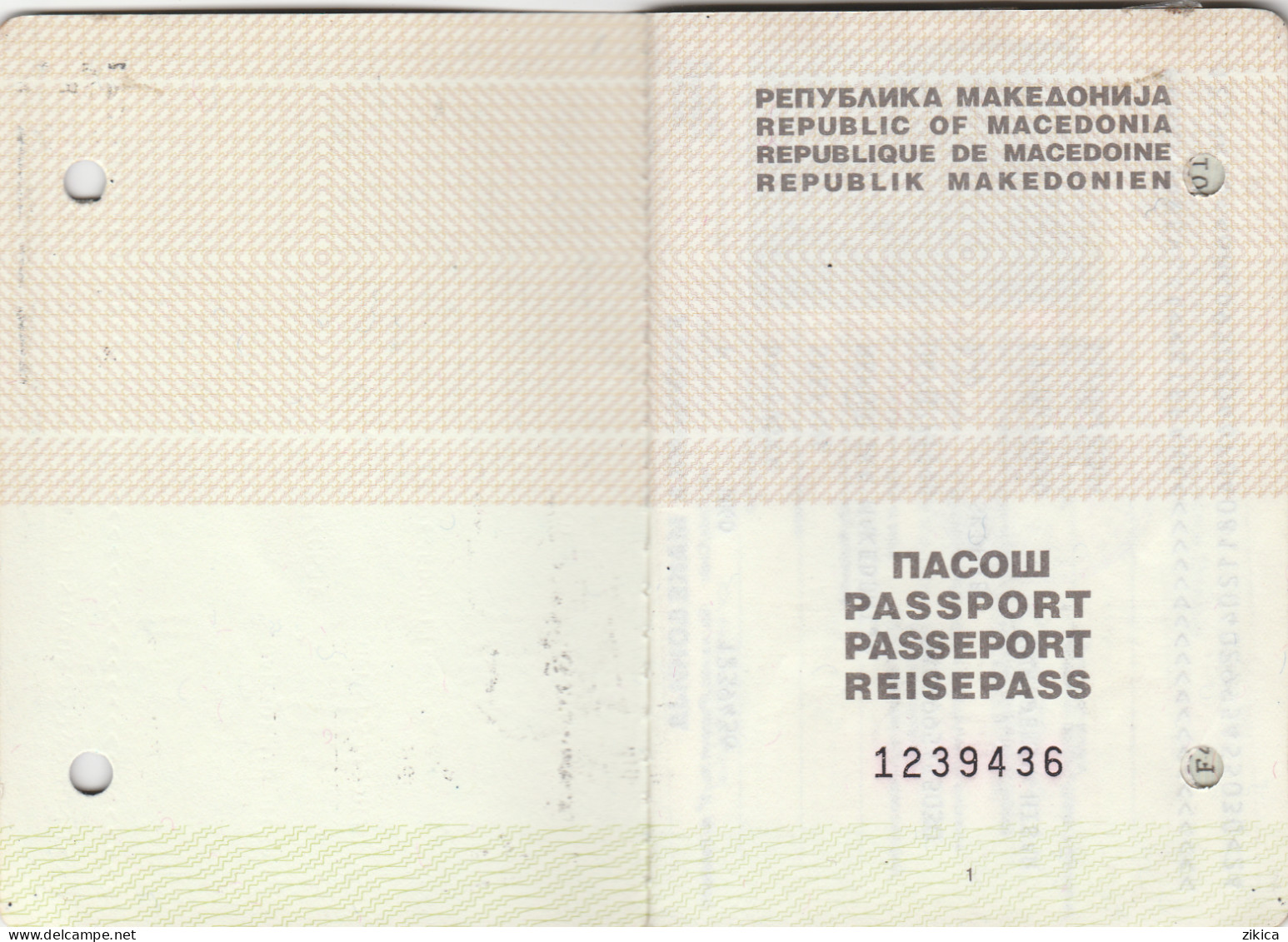 Passeport,passport, Pasaporte, Reisepass,Republic Of Macedonia,visas - Documentos Históricos